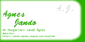 agnes jando business card