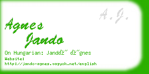 agnes jando business card